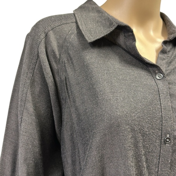 Westbound Walnut Brown Button Up Long Sleeve Rayon Blend Shirt Womens XL - Picture 2 of 11